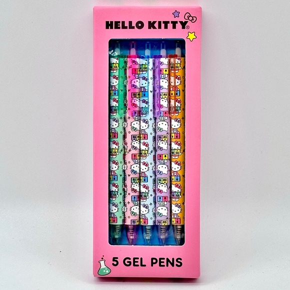 Sanrio Hello Kitty 5 Gel Pens Set (HK Science Rules) - Picture 1 of 4